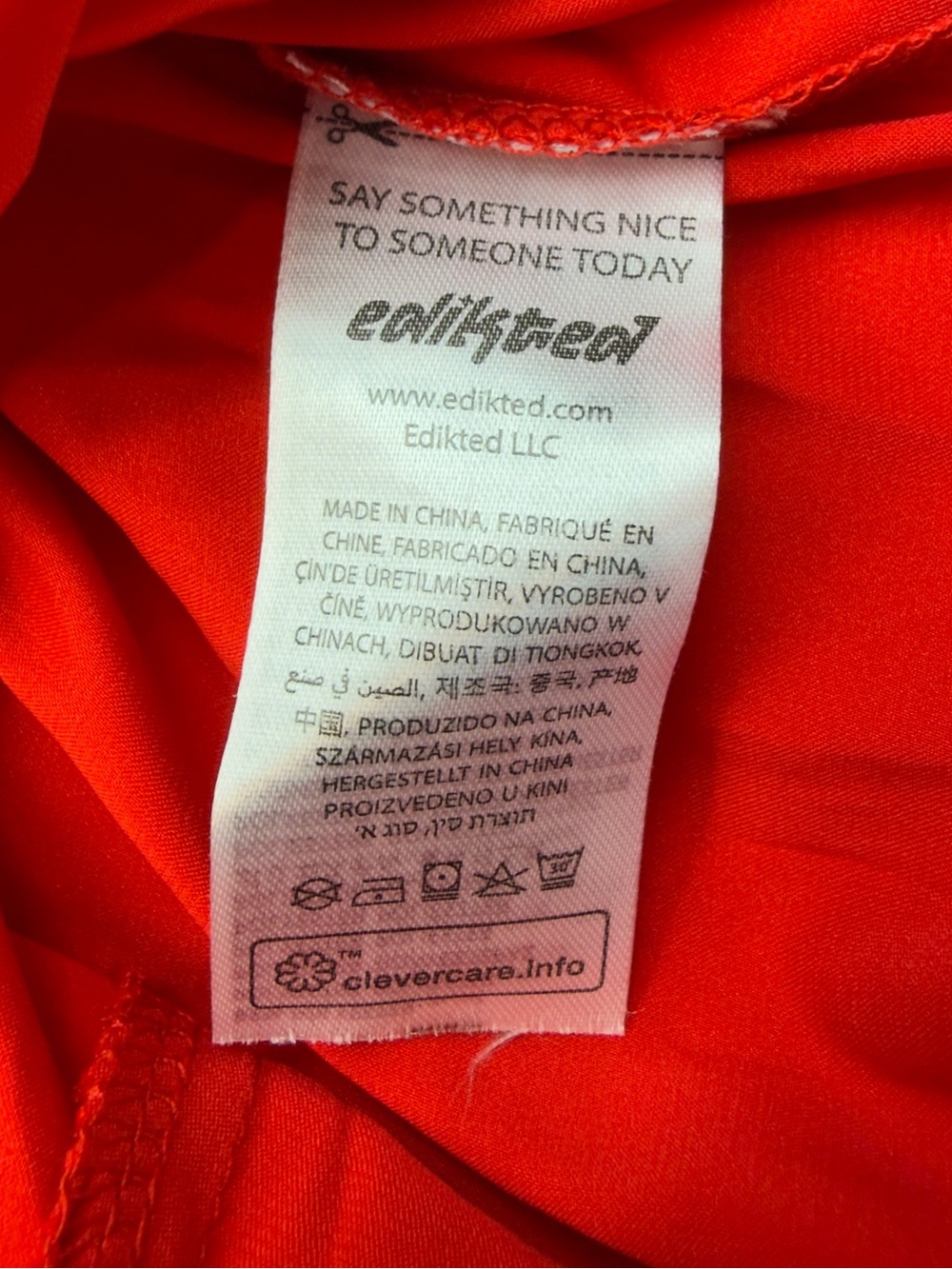 Edikted Women’s Red Satin Tie-Strap Backless Mini Dress Size S NWT - Picture 10 of 11
